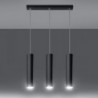 Luminária Suspensa LAGOS Preto IP20 Cabo Ajustável 3x GU10 Sem Lâmpada - SOL-SL.0329 - 8445152078811