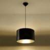 Luminária Suspensa LUXOR Preto/Ouro IP20 Cabo Ajustável 1x E27 Sem Lâmpada - SOL-SL.0362 - 8445152078910