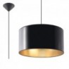 Luminária Suspensa LUXOR Preto/Ouro IP20 Cabo Ajustável 1x E27 Sem Lâmpada - SOL-SL.0363 - 8445152078927