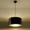 Luminária Suspensa LUXOR Preto/Ouro IP20 Cabo Ajustável 1x E27 Sem Lâmpada - SOL-SL.0363 - 8445152078927