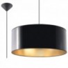 Luminária Suspensa LUXOR Preto/Ouro IP20 Cabo Ajustável 1x E27 Sem Lâmpada - SOL-SL.0364 - 8445152078934