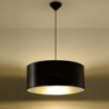 Luminária Suspensa LUXOR Preto/Ouro IP20 Cabo Ajustável 1x E27 Sem Lâmpada - SOL-SL.0364 - 8445152078934