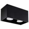 Luminária de Teto QUAD Preto IP20 2x GU10 Sem Lâmpada - SOL-SL.0381 - 8445152081279