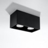 Luminária de Teto QUAD Preto IP20 2x GU10 Sem Lâmpada - SOL-SL.0381 - 8445152081279