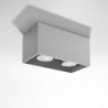 Luminária de Teto QUAD Cinzento IP20 2x GU10 Sem Lâmpada - SOL-SL.0382 - 8445152081231