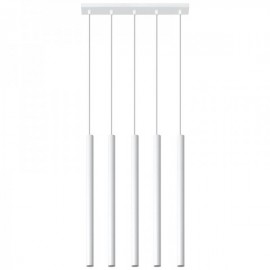 Luminária Suspensa PASTELO Branco IP20 Cabo Ajustável 5x G9 Sem Lâmpada - SOL-SL.0468 - 8445152079283