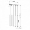 Luminária Suspensa PASTELO Branco IP20 Cabo Ajustável 5x G9 Sem Lâmpada - SOL-SL.0468 - 8445152079283