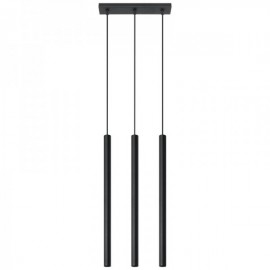 Luminária Suspensa PASTELO Preto IP20 Cabo Ajustável 3x G9 Sem Lâmpada - SOL-SL.0470 - 8445152079306