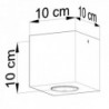 Luminária de Teto QUAD Branco IP20 1x GU10 Sem Lâmpada - SOL-SL.0489 - 8445152081187