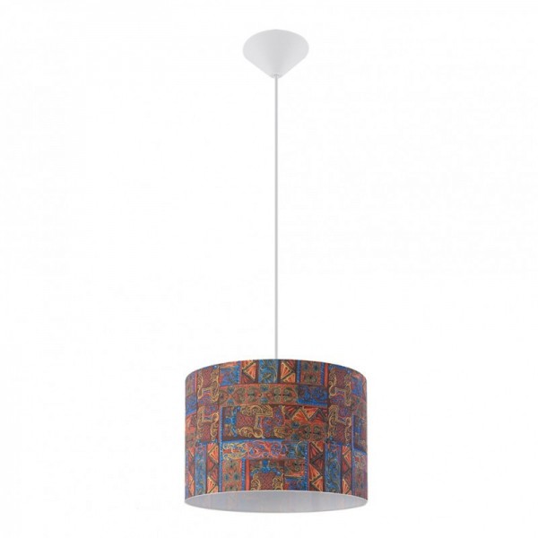 Luminária Suspensa TAJ MultiColoured IP20 Cabo Ajustável 1x E27 Sem Lâmpada - SOL-SL.0551 - 8445152079443