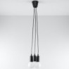 Luminária Suspensa DIEGO Preto IP20 Cabo Ajustável 3x E27 Sem Lâmpada - SOL-SL.0573 - 8445152078392