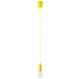 Luminária Suspensa DIEGO Amarelo IP20 Cabo Ajustável 1x E27 Sem Lâmpada - SOL-SL.0578 - 8445152078262