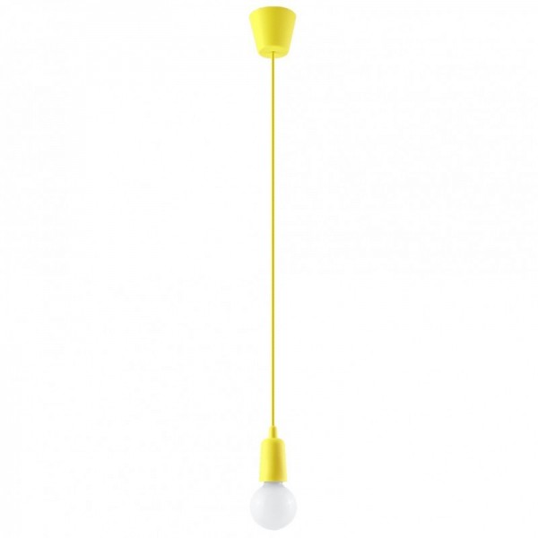 Luminária Suspensa DIEGO Amarelo IP20 Cabo Ajustável 1x E27 Sem Lâmpada - SOL-SL.0578 - 8445152078262