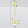 Luminária Suspensa DIEGO Amarelo IP20 Cabo Ajustável 3x E27 Sem Lâmpada - SOL-SL.0579 - 8445152078279