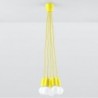 Luminária Suspensa DIEGO Amarelo IP20 Cabo Ajustável 5x E27 Sem Lâmpada - SOL-SL.0580 - 8445152078286