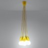 Luminária Suspensa DIEGO Amarelo IP20 Cabo Ajustável 5x E27 Sem Lâmpada - SOL-SL.0580 - 8445152078286