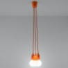 Luminária Suspensa DIEGO Laranja IP20 Cabo Ajustável 3x E27 Sem Lâmpada - SOL-SL.0585 - 8445152078361