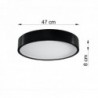 Luminária de Teto PLATINIUM Preto IP20 LED 36W 3000Lm Branco Quente - SOL-SL.0604 - 8445152081132