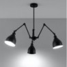 Luminária de Teto STARK SHADE Preto/Branco IP20 3x E-27 Sem Lâmpada - SOL-SL.0614 - 8445152081491