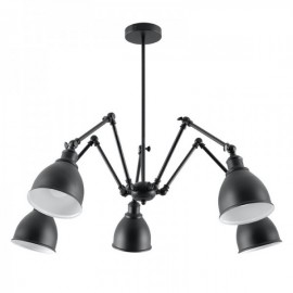 Luminária de Teto STARK SHADE Preto/Branco IP20 5x E-27 Sem Lâmpada - SOL-SL.0615 - 8445152081507