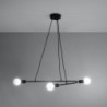 Luminária Suspensa ASTRAL Preto IP20 3x E-27 Sem Lâmpada - SOL-SL.0616 - 8445152077951