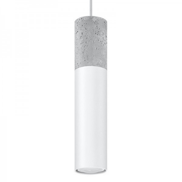 Luminária Suspensa BORGIO Cinzento/Branco IP20 1x GU10 Sem Lâmpada - SOL-SL.0647 - 8445152078088