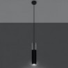 Luminária Suspensa BORGIO Cinzento/Preto IP20 1x GU10 Sem Lâmpada - SOL-SL.0650 - 8445152078118