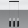 Luminária Suspensa BORGIO Cinzento/Preto IP20 3x GU10 Sem Lâmpada - SOL-SL.0652 - 8445152078132