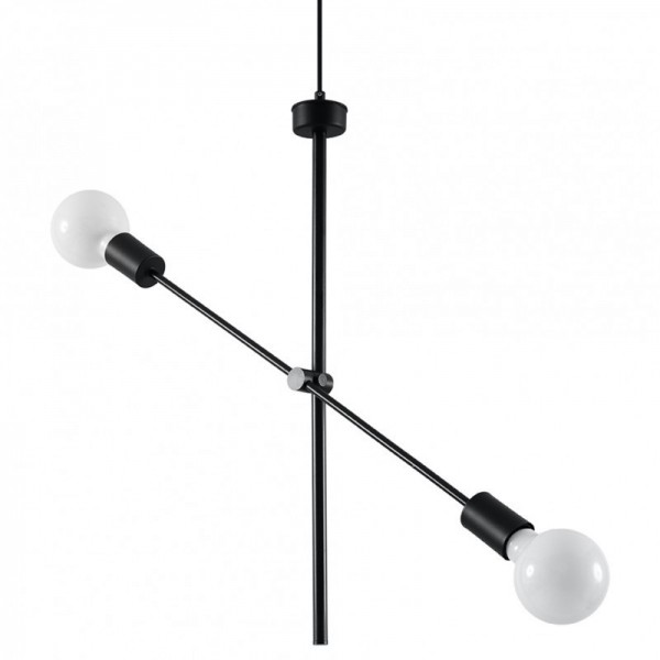 Luminária Suspensa CONCEPT Preto IP20 2x E27 Sem Lâmpada - SOL-SL.0711 - 8445152078200