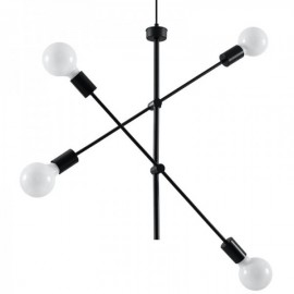 Luminária Suspensa CONCEPT Preto IP20 4x E27 Sem Lâmpada - SOL-SL.0712 - 8445152078217