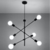 Luminária Suspensa CONCEPT Preto IP20 6x E27 Sem Lâmpada - SOL-SL.0713 - 8445152078224